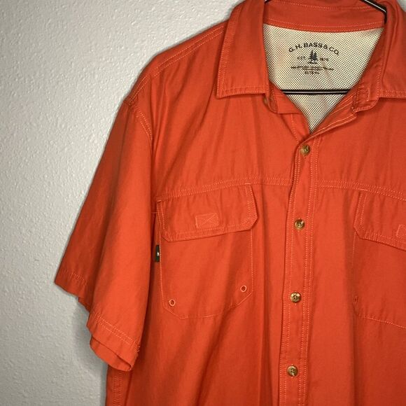 G.H. Bass & Co Coral Collared Button Up Shirt Size XL - Picture 5 of 8